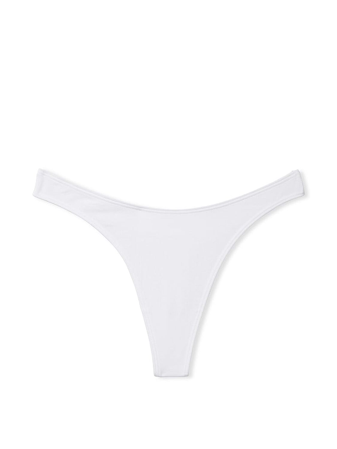 vs Victoria's Secret Stretch Cotton High-Leg Scoop Thong Panty Vs White 3 of 3 