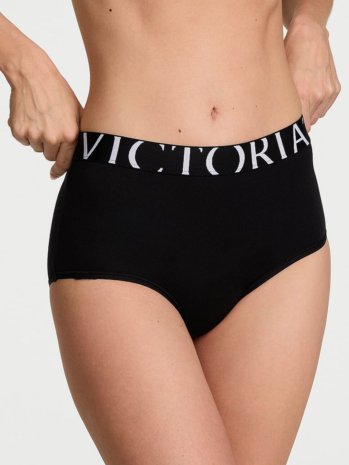 vs Cotton Exploded Logo Cotton Modern Brief Panty Black 1 of 4 