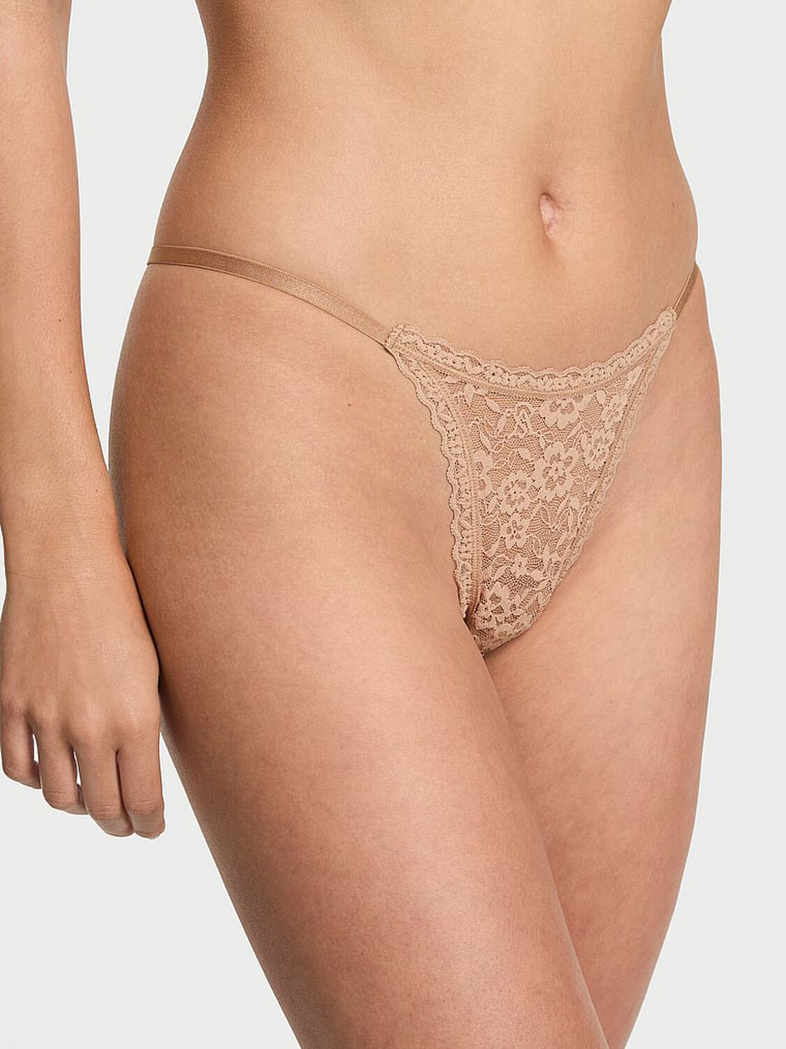 vs The Lacie Lace String Thong Panty Praline 1 of 3 