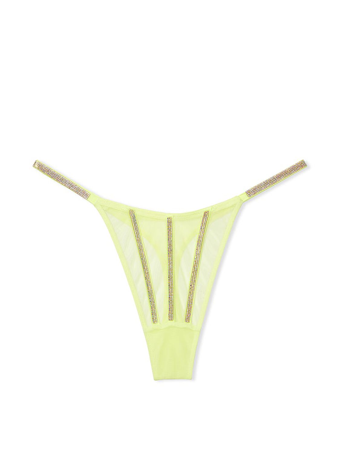 vs Very Sexy Sheer Shine Thong Panty Citron Glow 3 of 4 