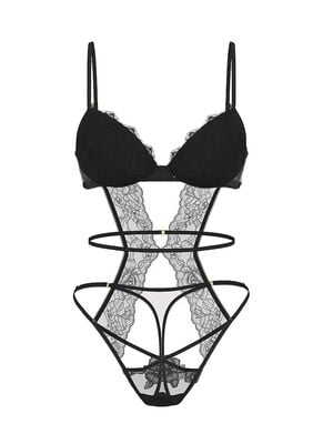 Rose Lace Lightly Lined Strappy Teddy