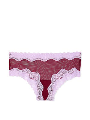 Tease Mesh Lace-Trim Cheeky Panty