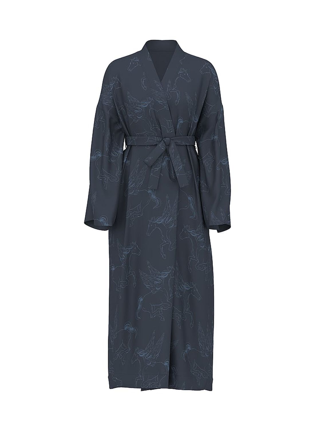 vs Victoria's Secret Equestrian Glam Satin Long Robe Print 1 of 1 