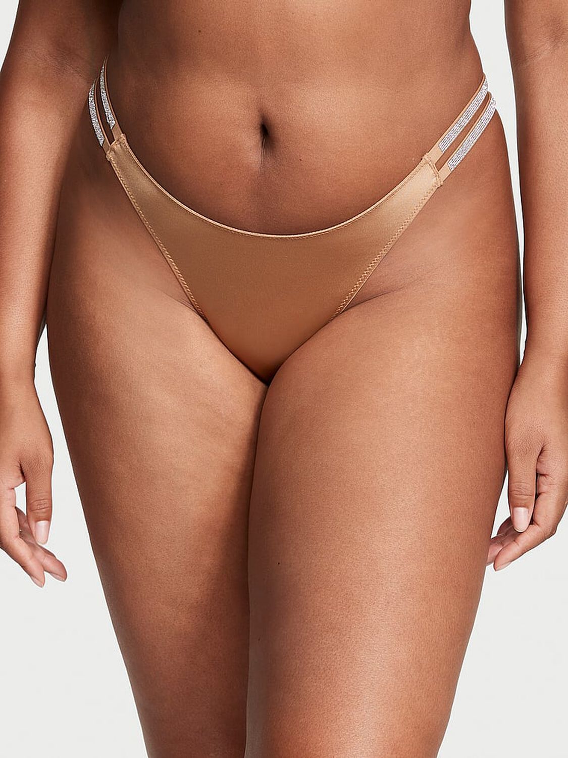 vs Very Sexy Double Shine Strap Smooth Brazilian Panty 1 of 4 