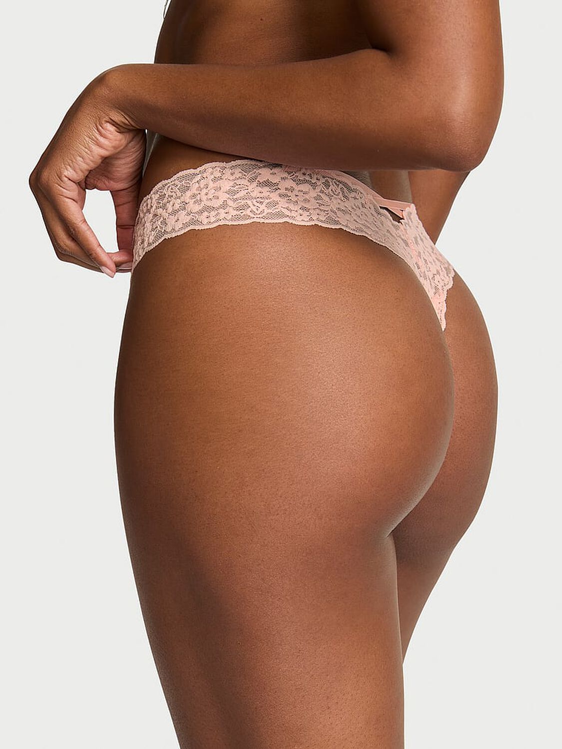 vs The Lacie Lace Strappy-Back Thong Panty Peach 2 of 3 