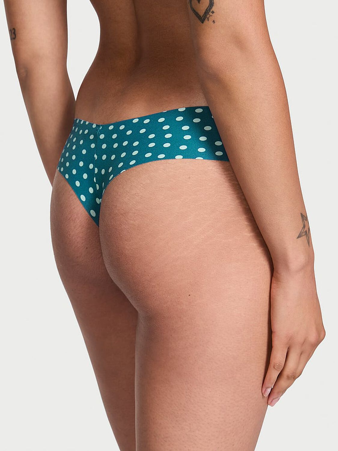 vs No-Show No-Show Thong Panty Teal Haze Dots 1 of 3 