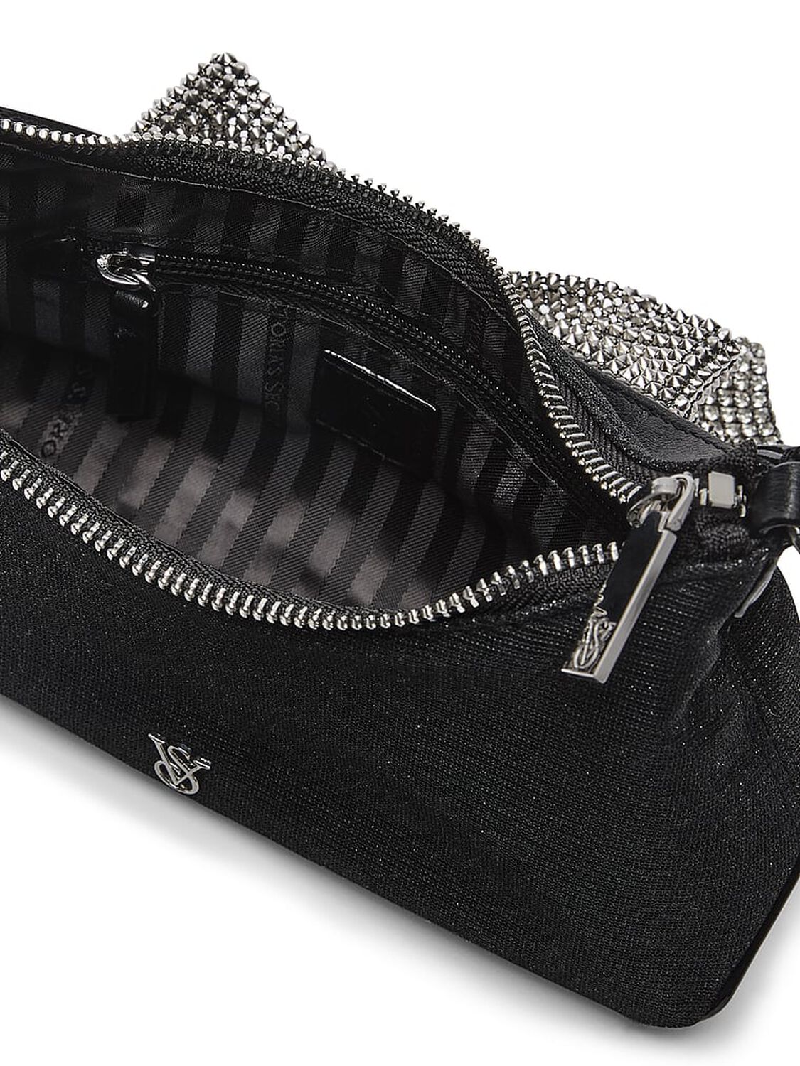 vs Victoria's Secret Mini Curve Bling Bow Bag Black Sparkle 3 of 4