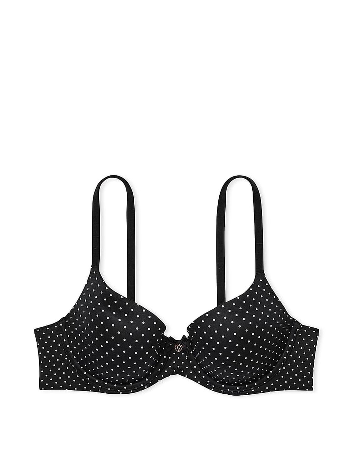 vs Body By Victoria Lightly Lined Smooth Demi Bra Black Dots 3 of 3 