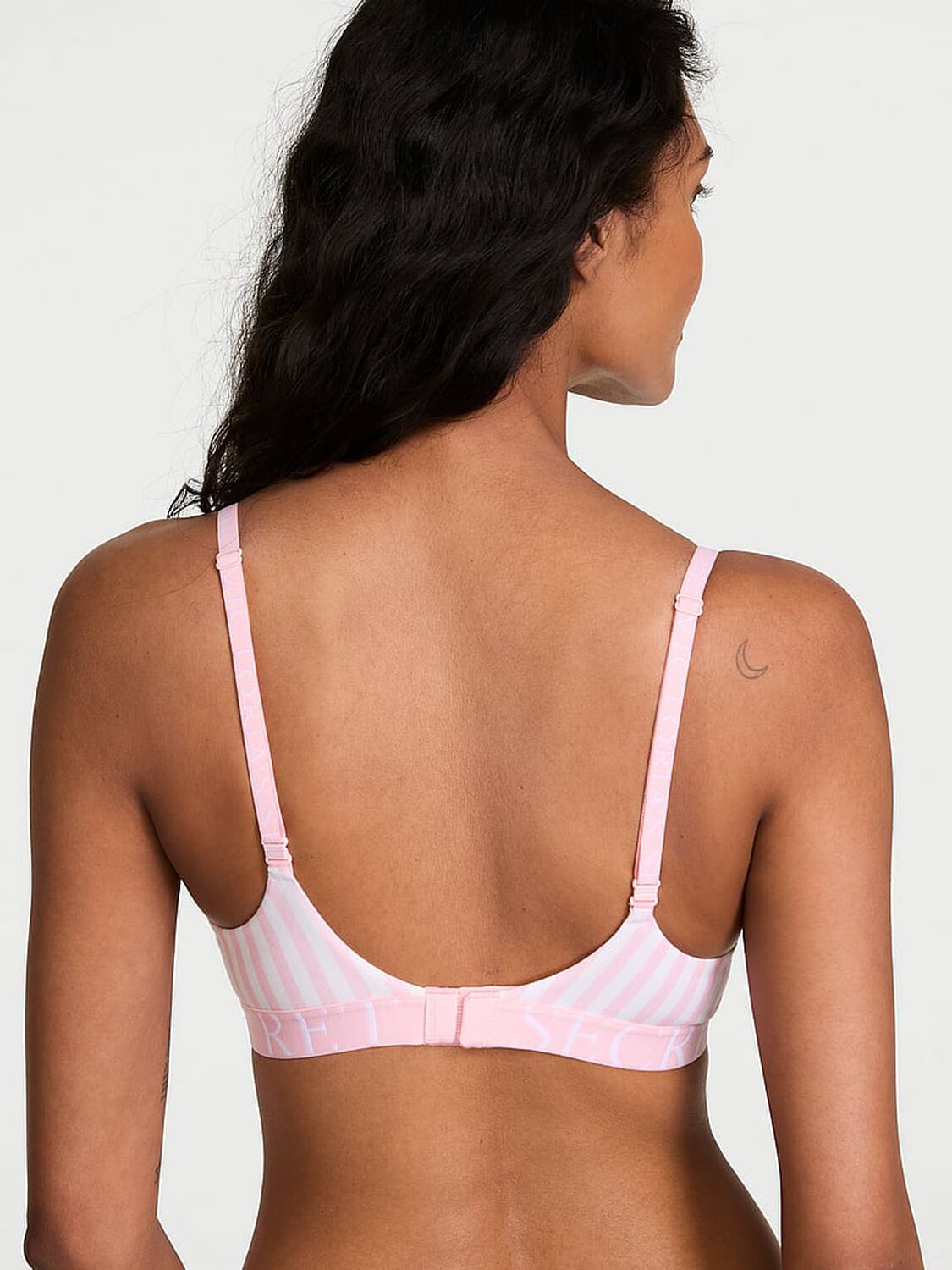 vs The T-Shirt Perfect Shape Cotton Exploded Logo Push-Up Bra Pretty Blossom Stripes 2 of 3 