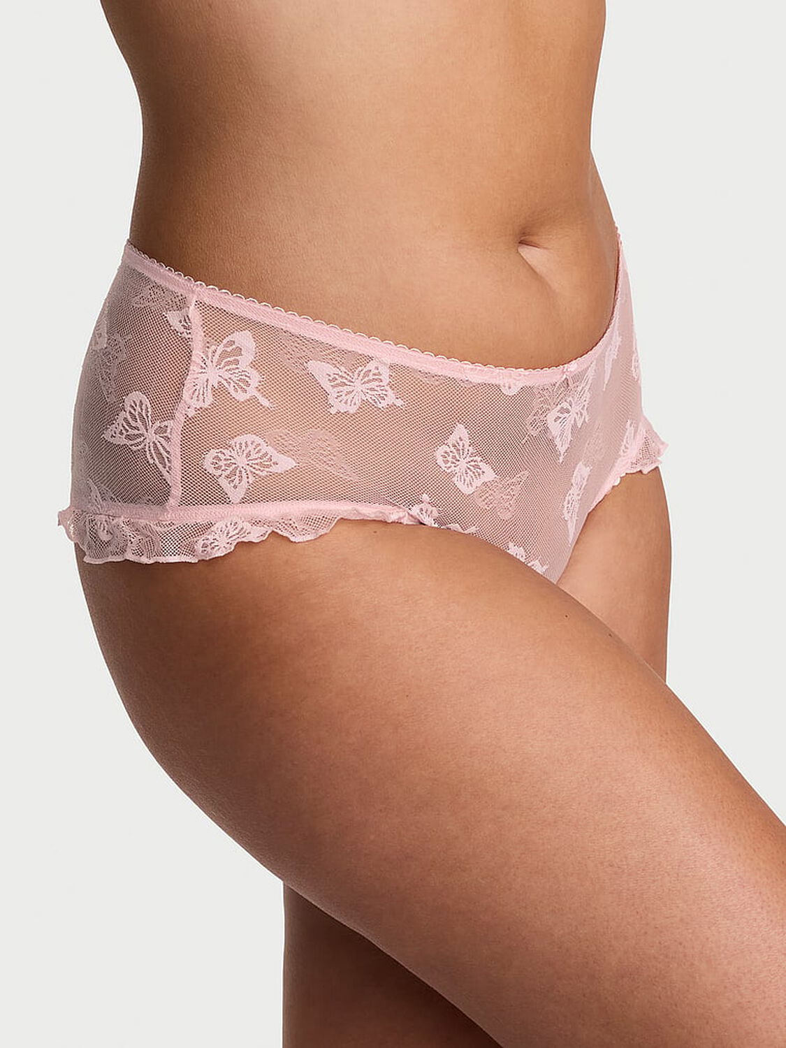 vs The Lacie Butterfly Mesh Flutter Cheeky Panty Angel Pink 1 of 3 