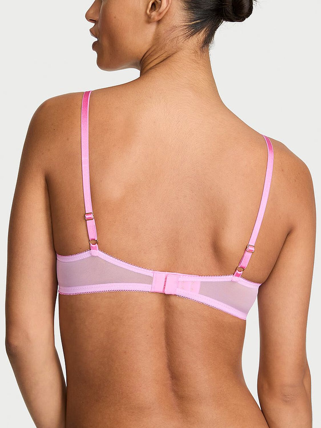 vs Dream Angels Wicked Unlined Watercolor Embroidery Balconette Bra Watercolor Pink 2 of 4 
