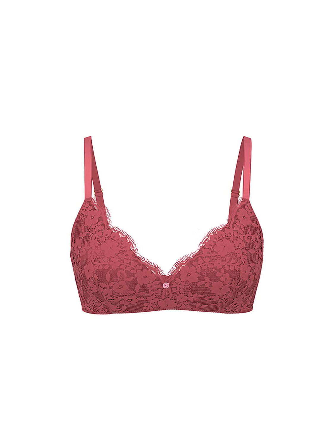 vs Dream Angels Lace Wireless Push-Up Bra Seductive Rose 1 of 4 