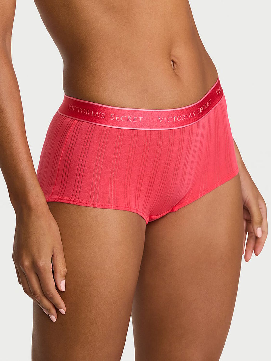 vs Cotton SoSoft&trade; Modal Ultra-Fine Logo Boyshort Panty 1 of 2 
