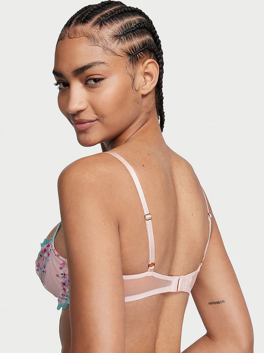 vs Dream Angels Wicked Unlined Cherry Blossom Embroidery Balconette Bra 2 of 4 