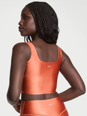 VSX GlossyTech&trade; Square-Neck Bra Top