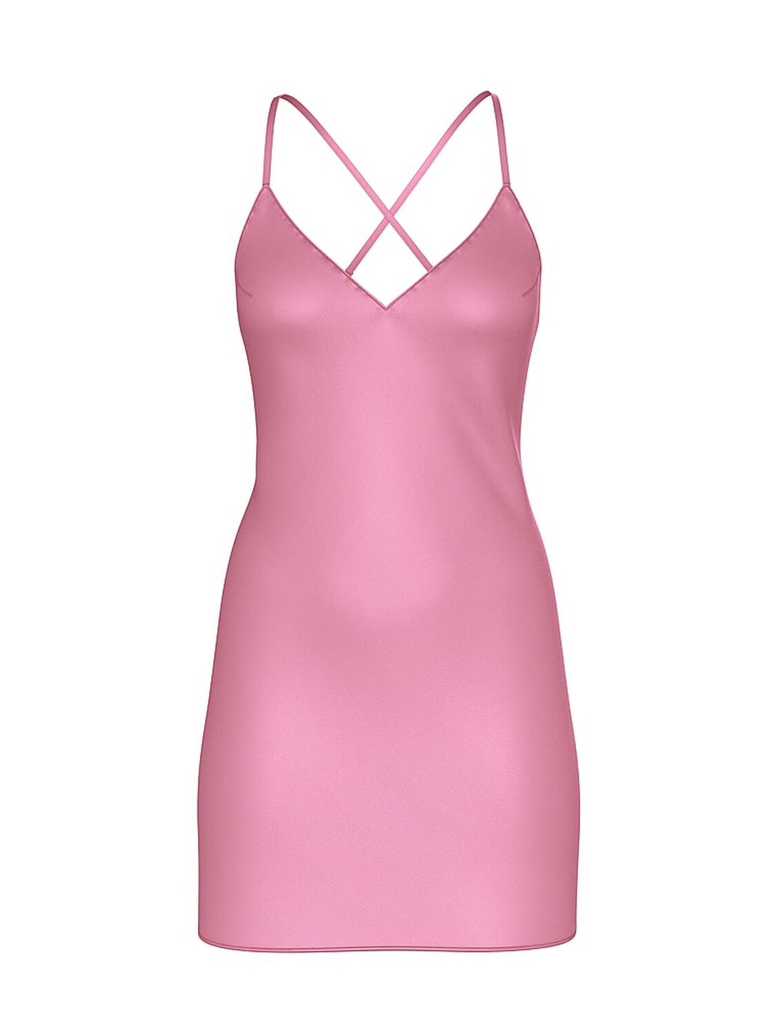 vs Victoria's Secret Satin Open-Back Slip Dress Dusk Mauve 2 of 3 