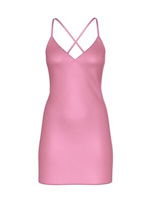 Satin Open-Back Slip Dress