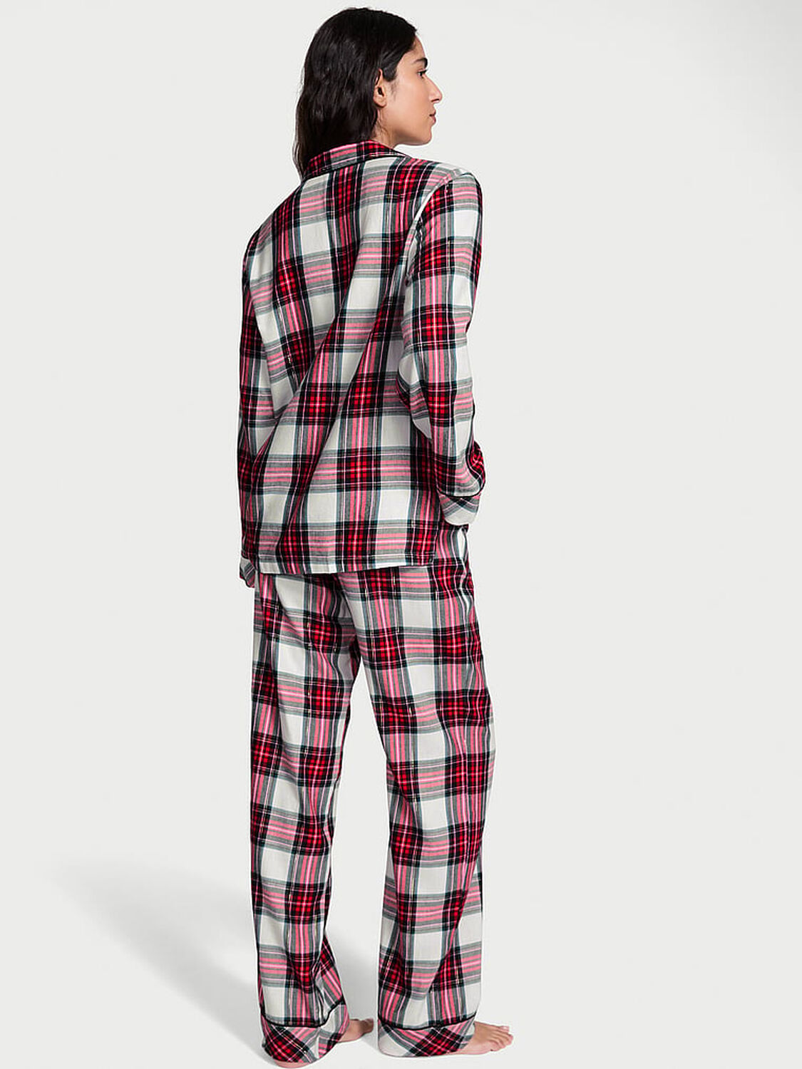 vs Victoria's Secret Flannel Long Pajama Set Print 2 of 3 