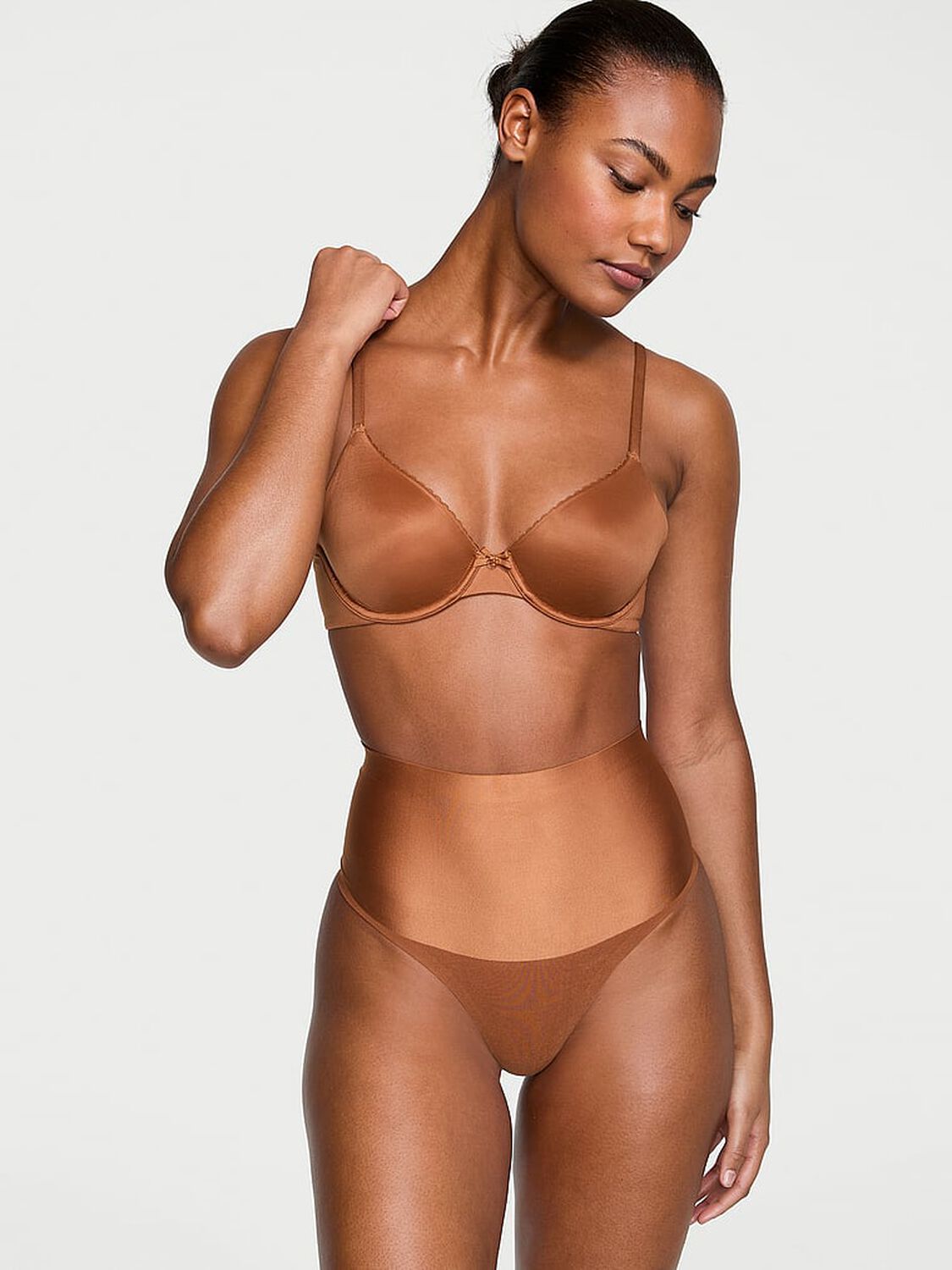 vs Body By Victoria Invisible Lift Unlined Smooth Demi Bra Caramel 4 of 5 