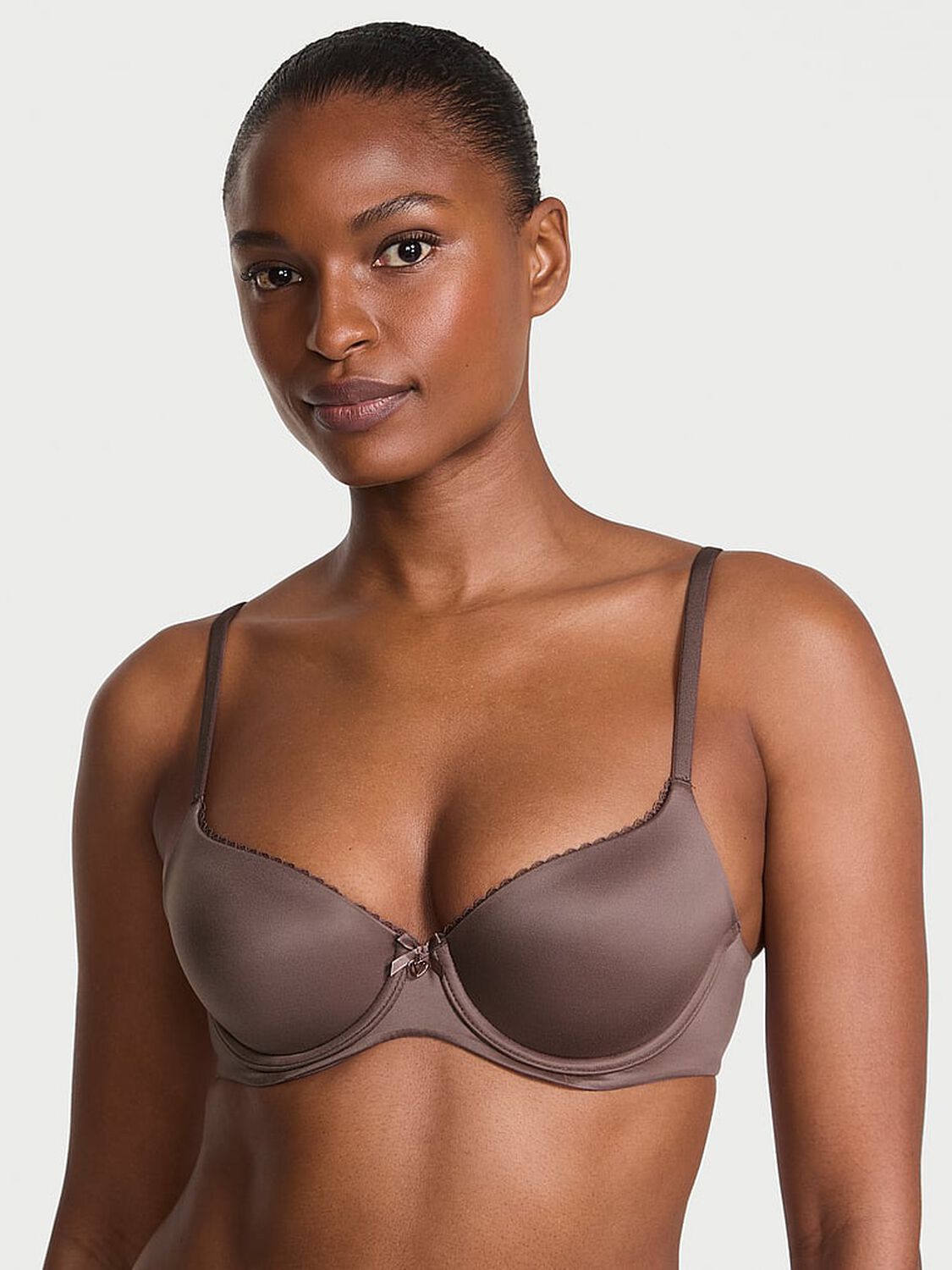 vs Body By Victoria Lightly Lined Smooth Demi Bra Cloudy Grey 3 of 3 