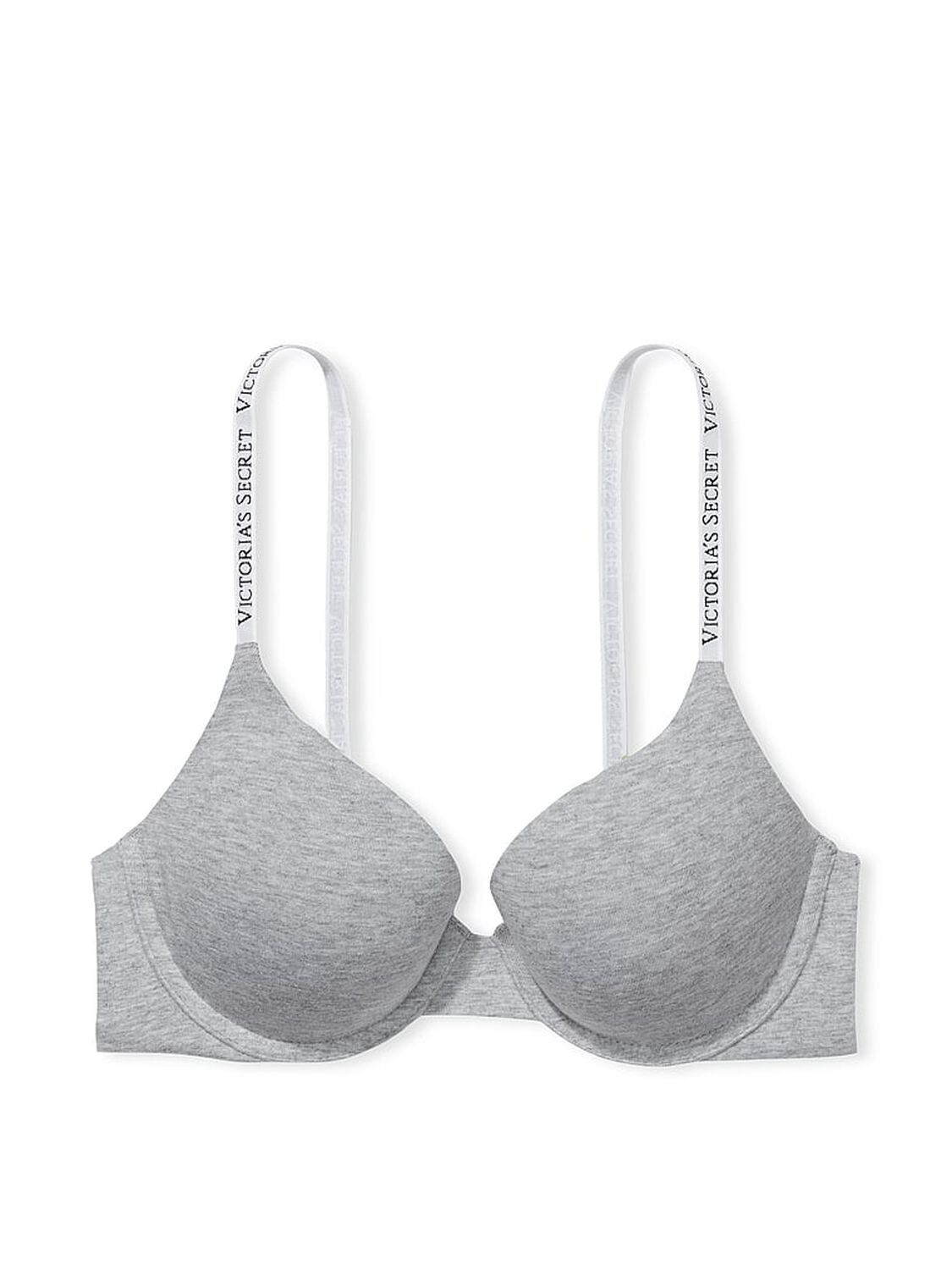 vs The T-Shirt Cotton Push-Up Perfect Shape Bra Medium Heather Gray 3 of 4 