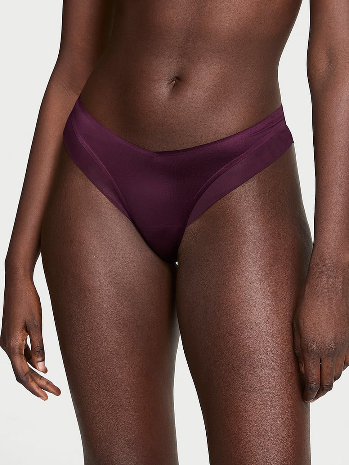 vs Very Sexy Sheer Reveal Mesh-Trim Strappy-Back Cheeky Panty Black Floral 1 of 3 