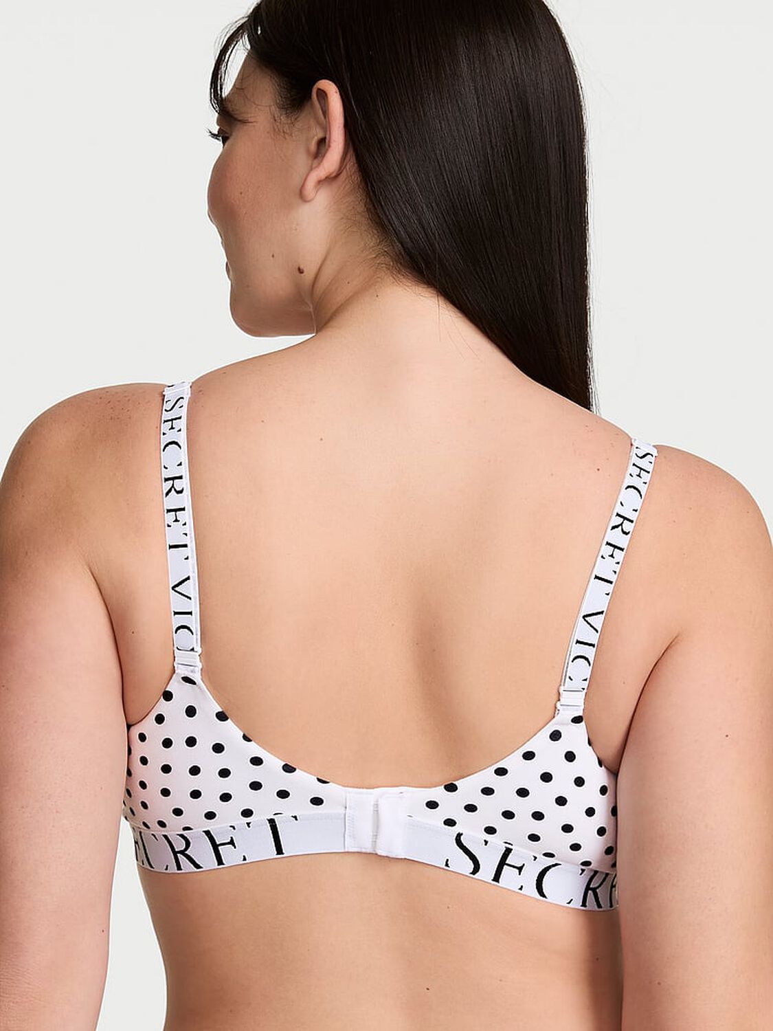 vs The T-Shirt Cotton Exploded Logo Lightly Lined Demi Bra White Dots 2 of 3 