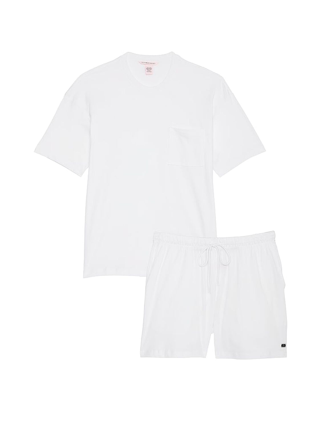 vs Victoria's Secret 100% Cotton Short Pajama Set Vs White 3 of 3