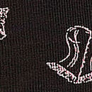 Cotton Lace-Waist Cheeky Panty, Black Sketch Lingerie, swatch