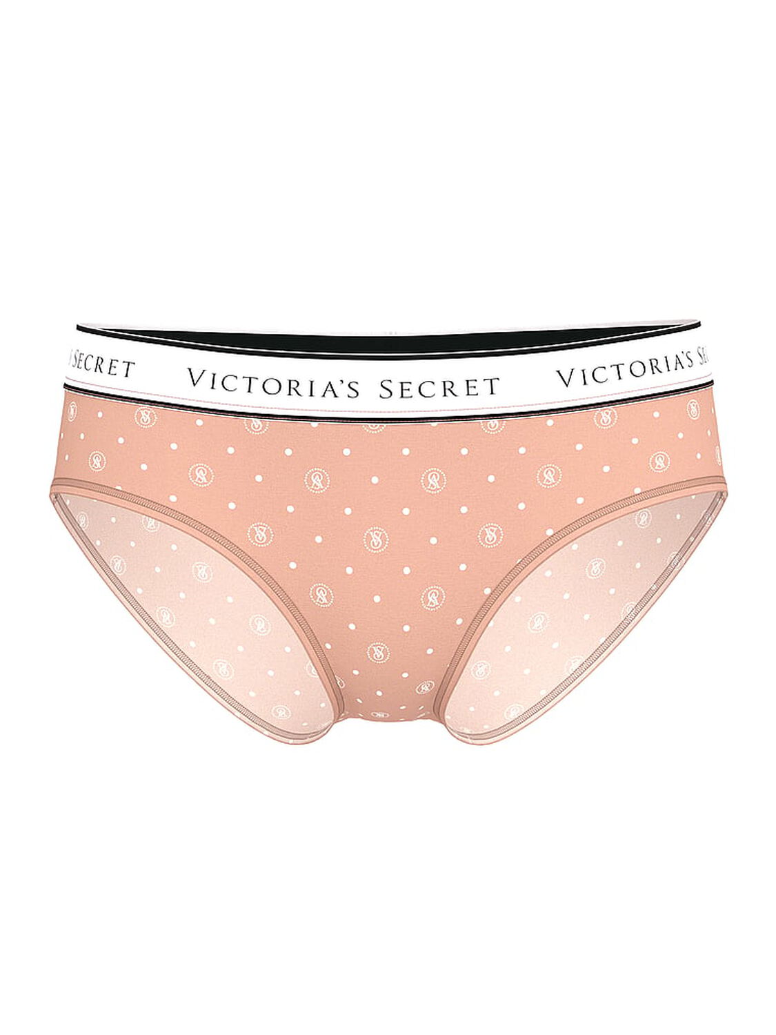 vs Cotton Logo Cotton Hiphugger Panty Pink Logo Dots 1 of 1 