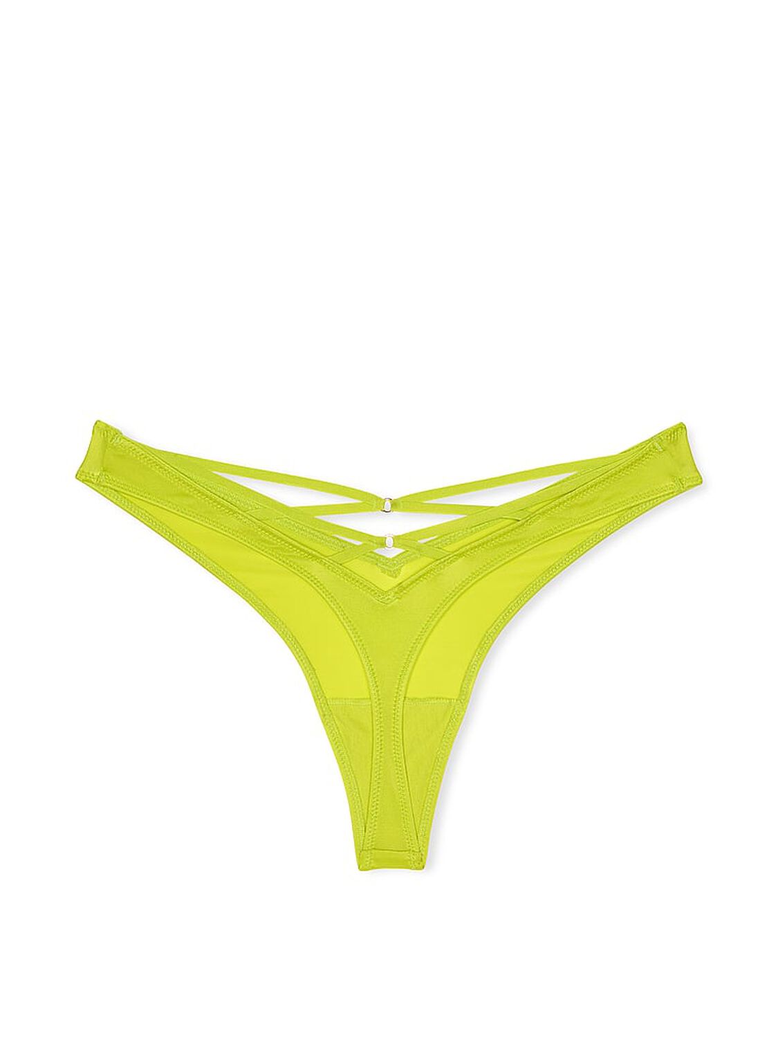 vs Very Sexy Smooth Strappy-Back High-Leg Thong Panty Limelight 3 of 5 