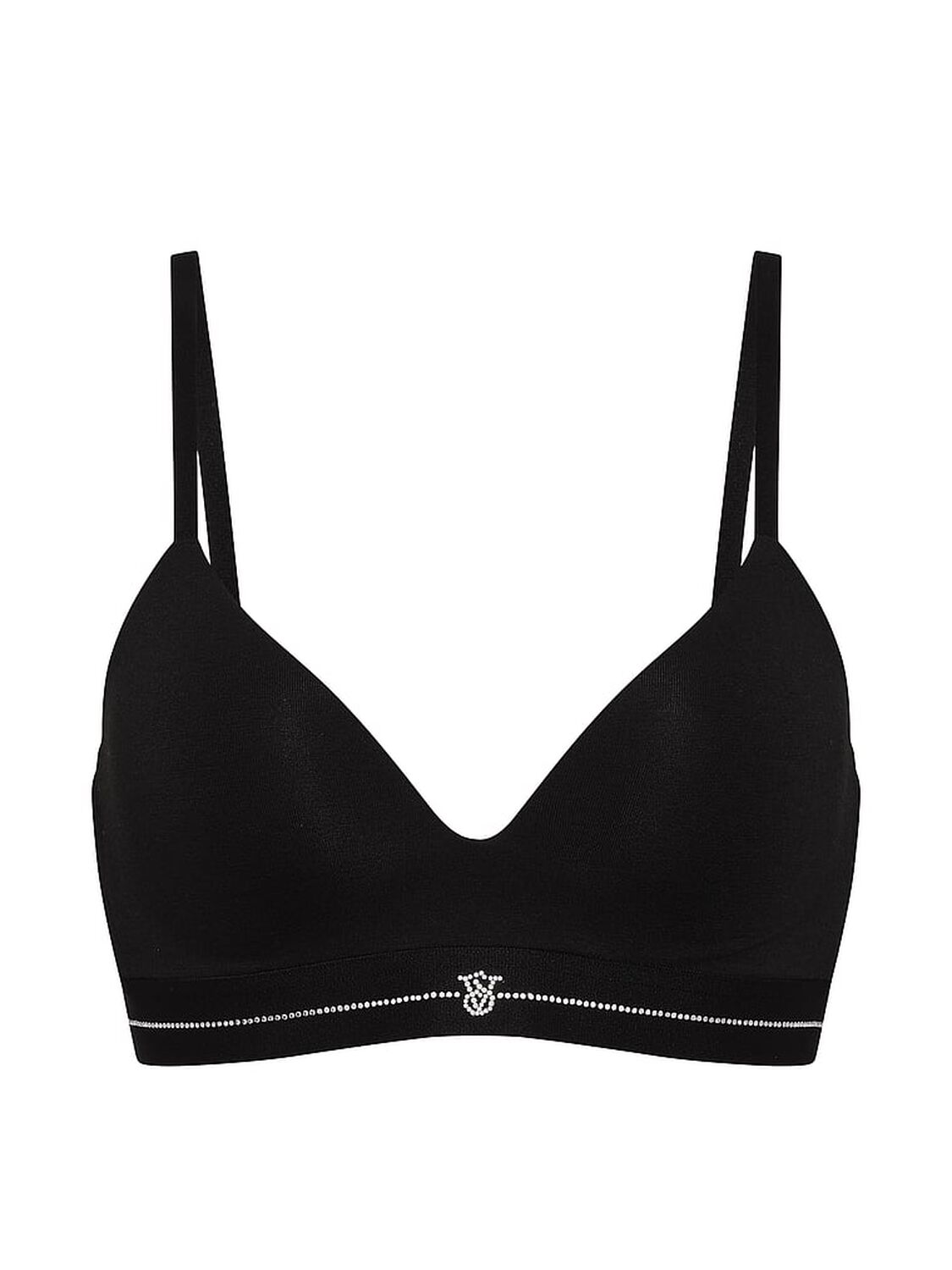 vs The T-Shirt Signature Shine Cotton Lightly Lined Wireless Bra Black 3 of 3 