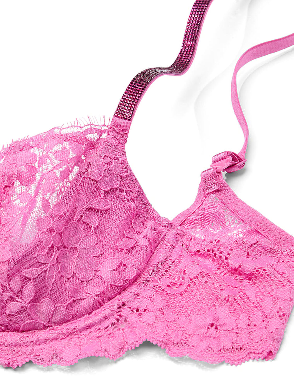 vs Dream Angels Wicked Twinkle Strap Unlined Lace Balconette Bra 4 of 4 