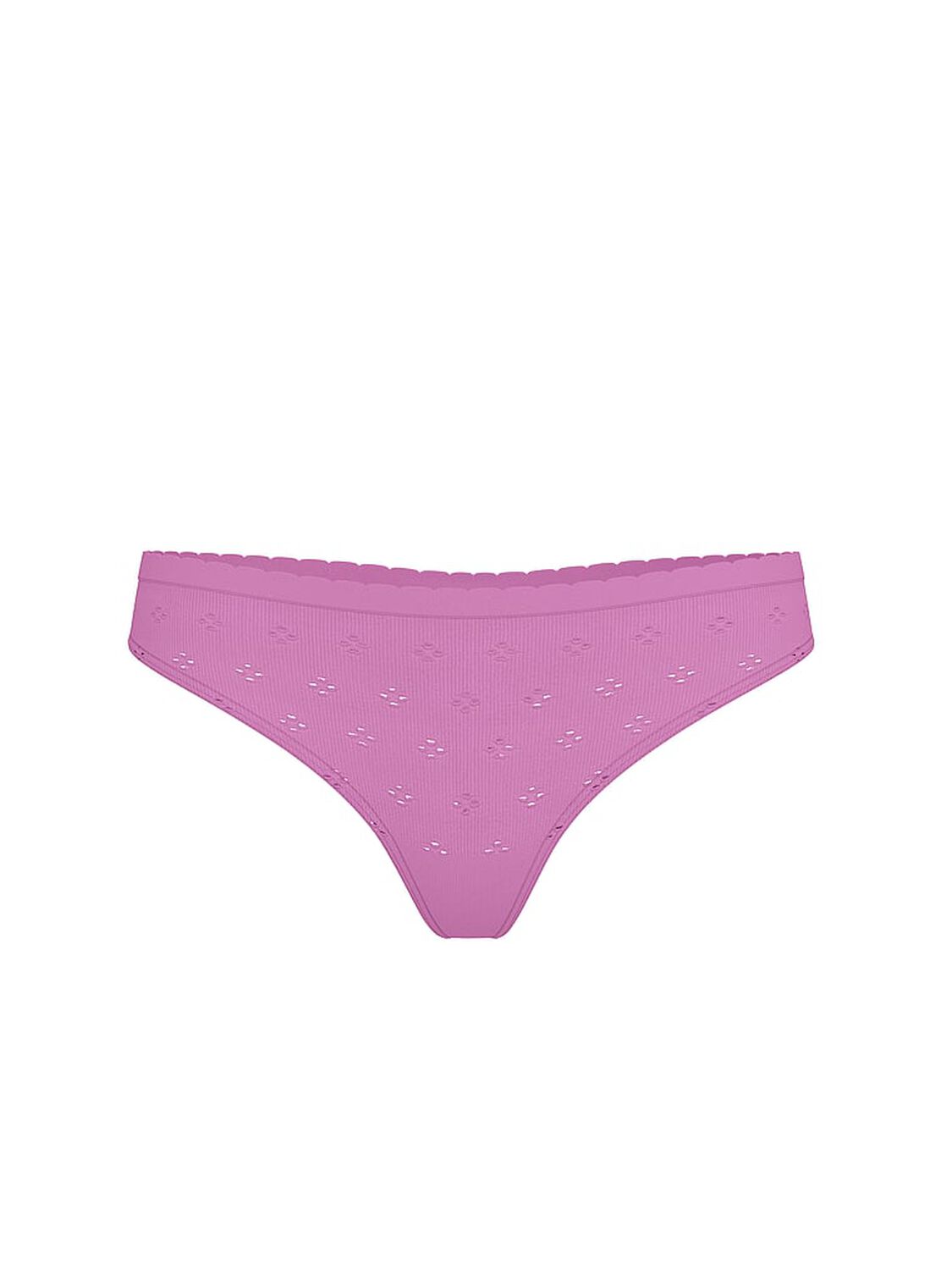 vs Seamless Seamless Eyelet Thong Panty Cosmo Pink 1 of 3 