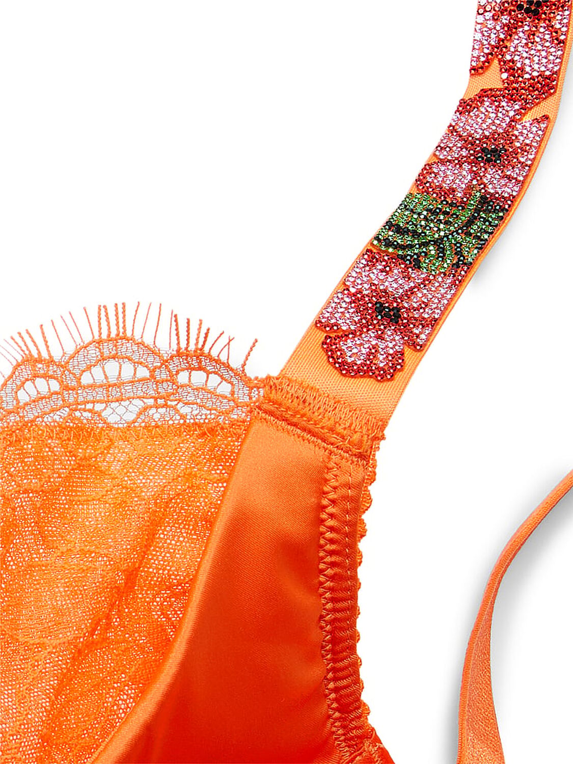 vs Very Sexy Shine Strap Lace Quarter-Cup Corset Top Sunny Orange 4 of 5 
