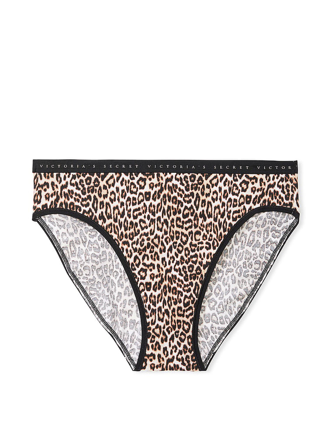 vs Victoria's Secret Stretch Cotton High-Leg Brief Panty Marzipan Leopard 3 of 3 