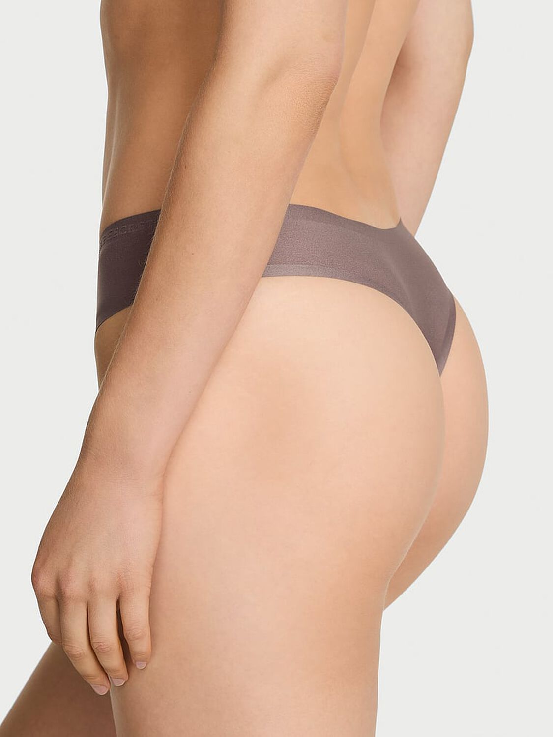 vs Body By Victoria Body by Victoria Flex Mid-Rise Thong Panty Cloudy Grey 2 of 4 
