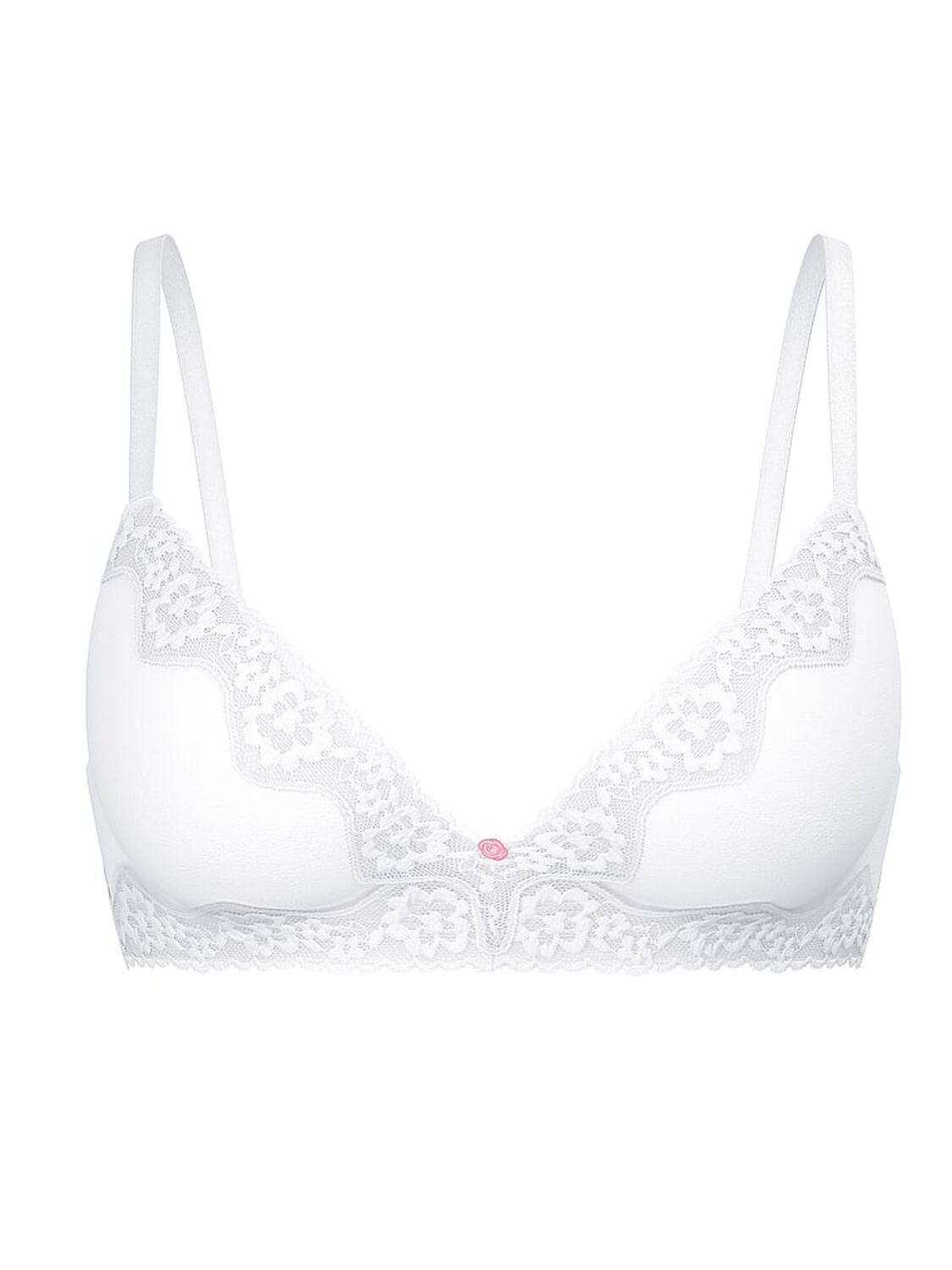 vs The T-Shirt Cotton Shadow Stripe Lightly Lined Wireless Bra Vs White 3 of 3 