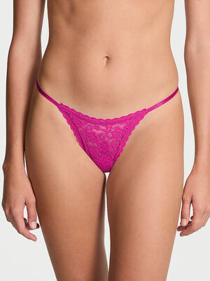 Lace Strappy-Back String Thong Panty
