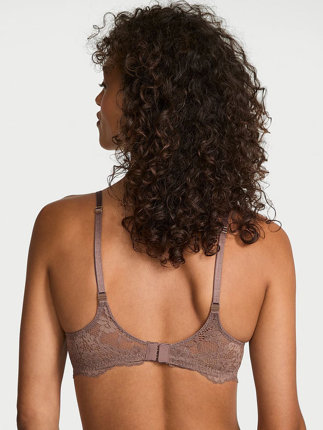 vs Dream Angels Smooth & Lace Push-Up Bra Cloudy Grey 2 of 2 