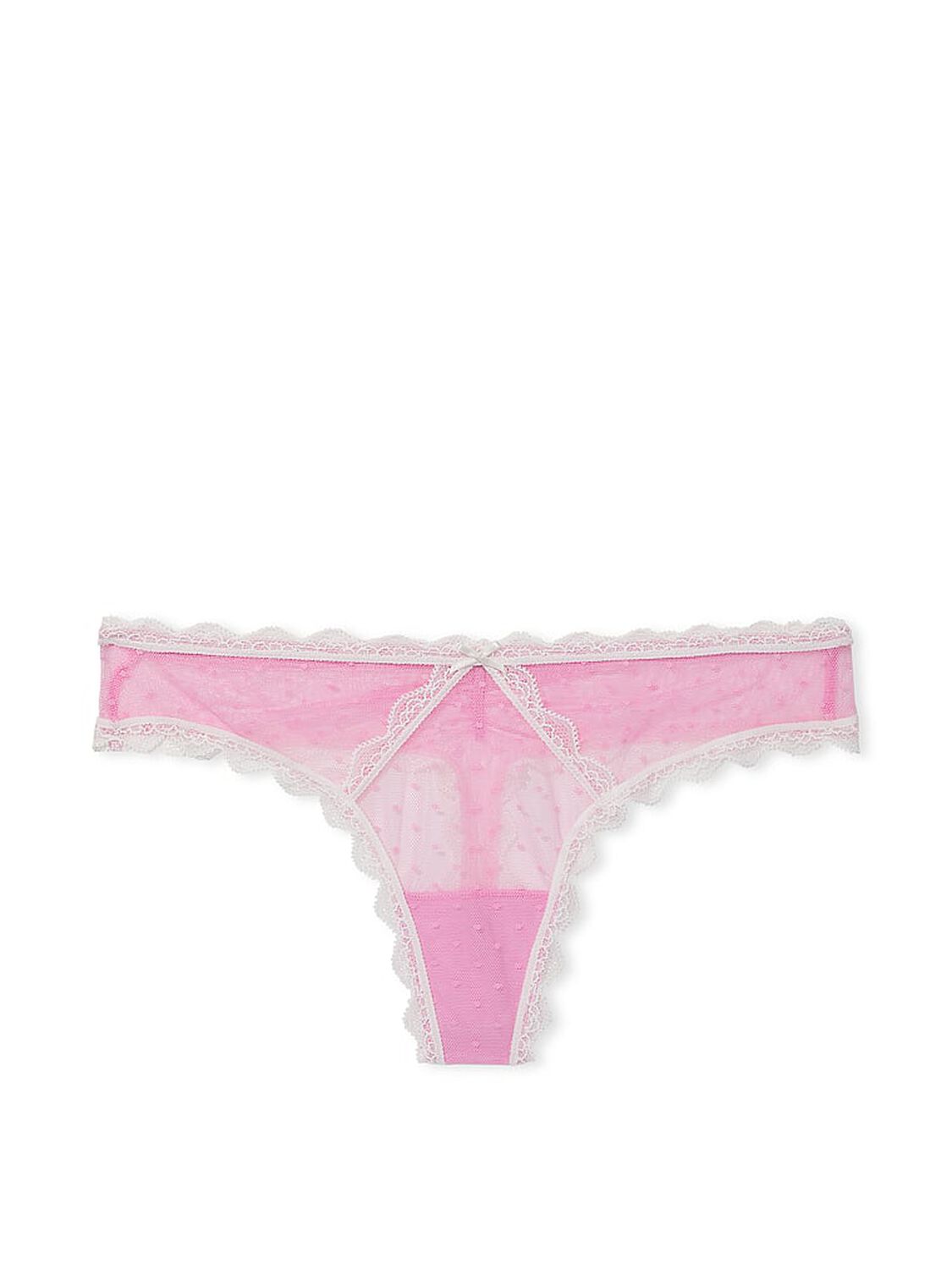 vs Dream Angels Swiss Dot Lace Thong Panty 3 of 4 