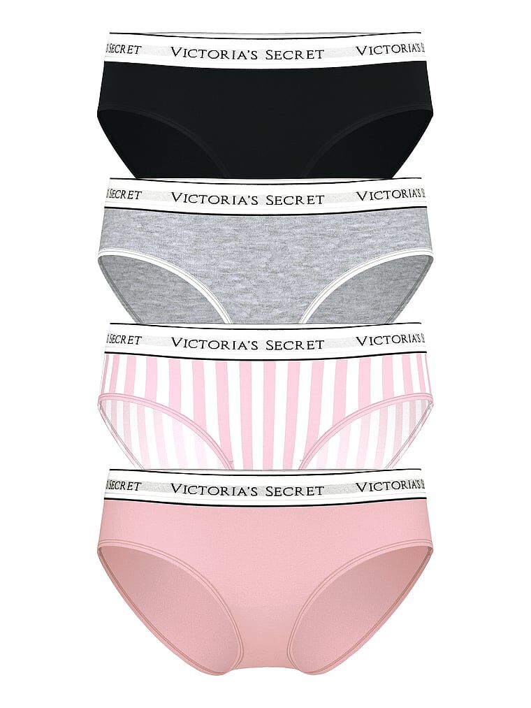 4-Pack Logo Cotton Hiphugger Panties Assorted | Victoria's Secret
