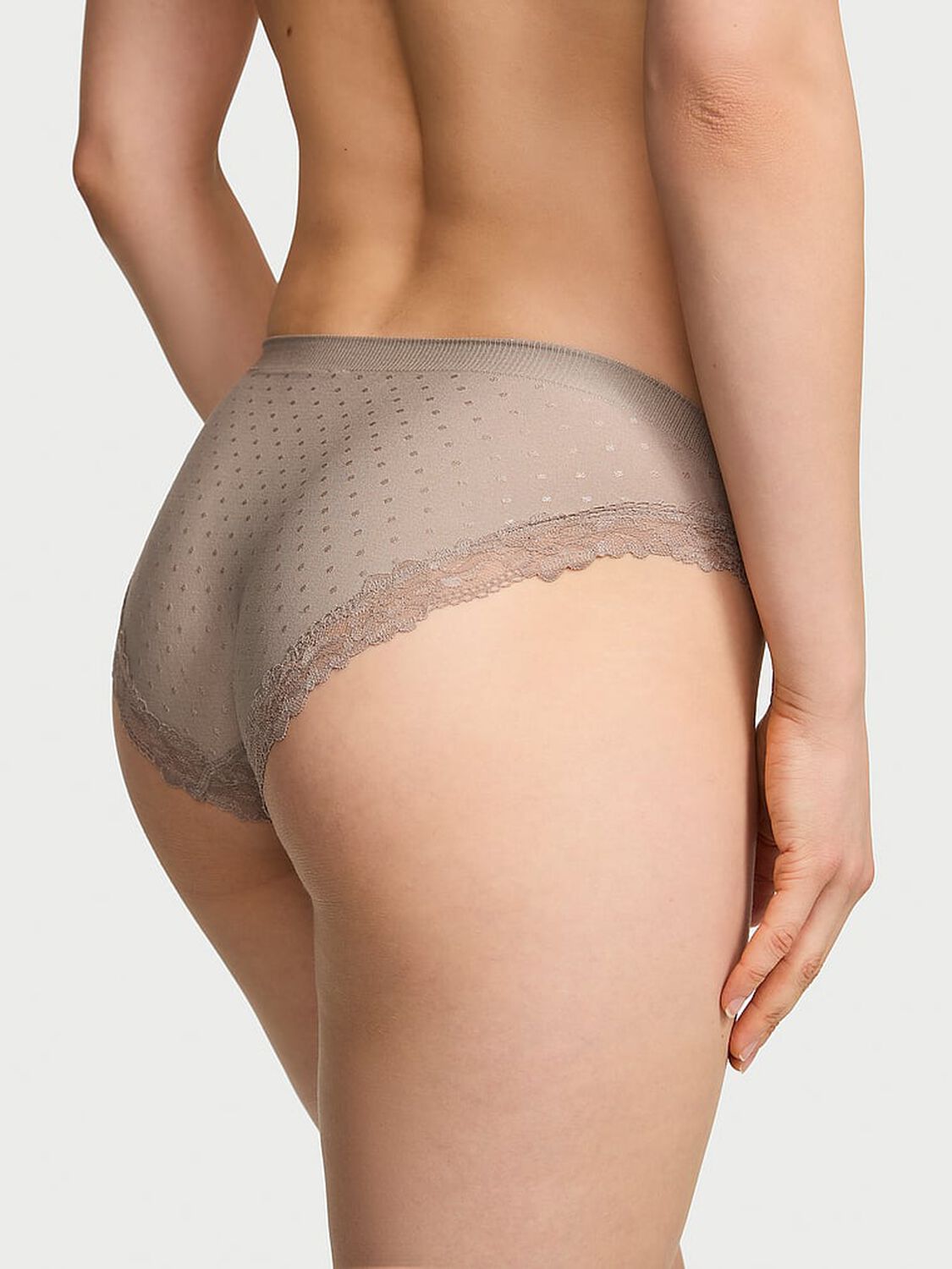 vs Seamless Seamless Lace-Trim Bikini Panty Dove Grey 2 of 3 