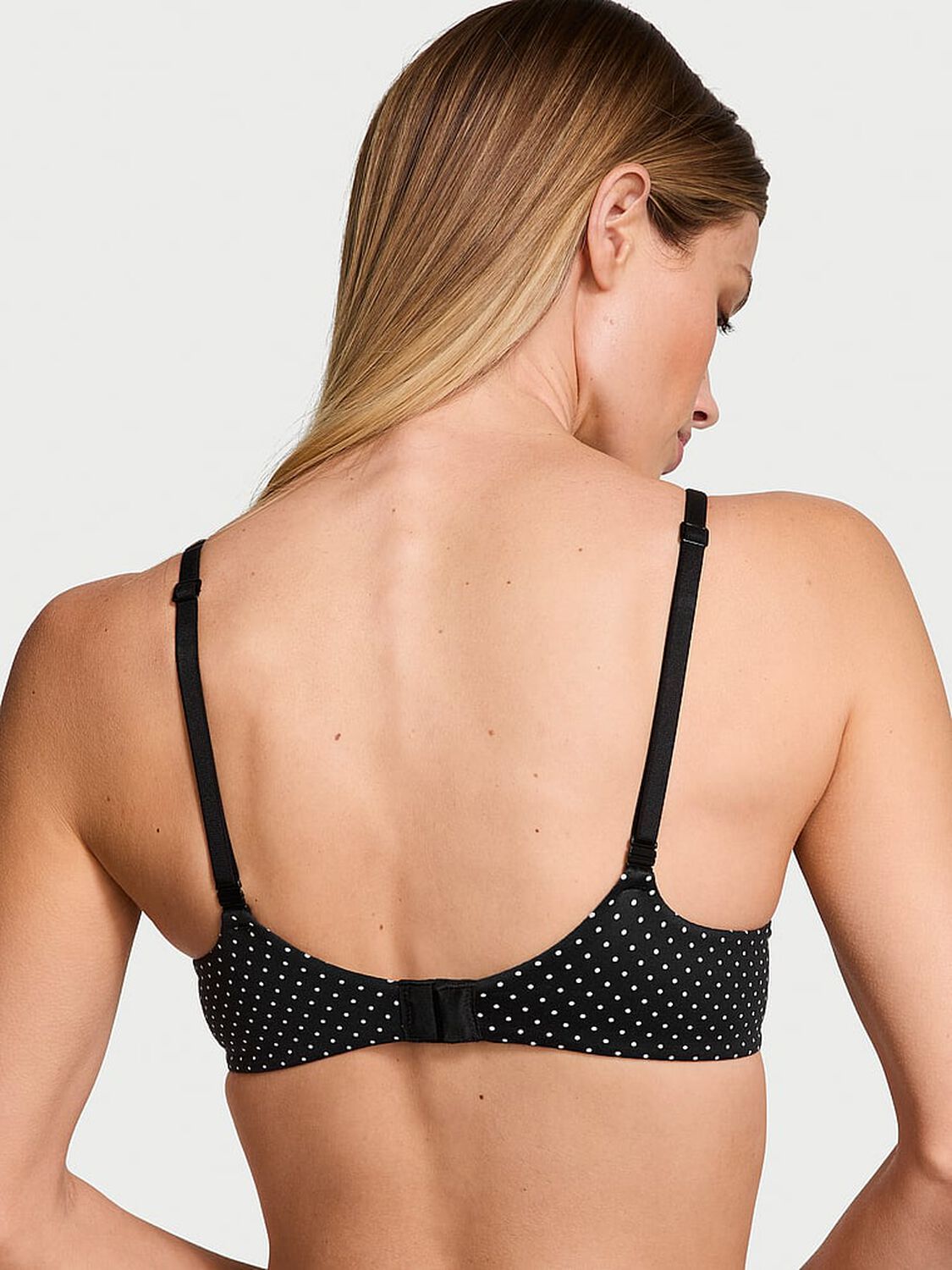 vs Body By Victoria Lightly Lined Full-Coverage Smooth Bra Black Dot Print 2 of 3 