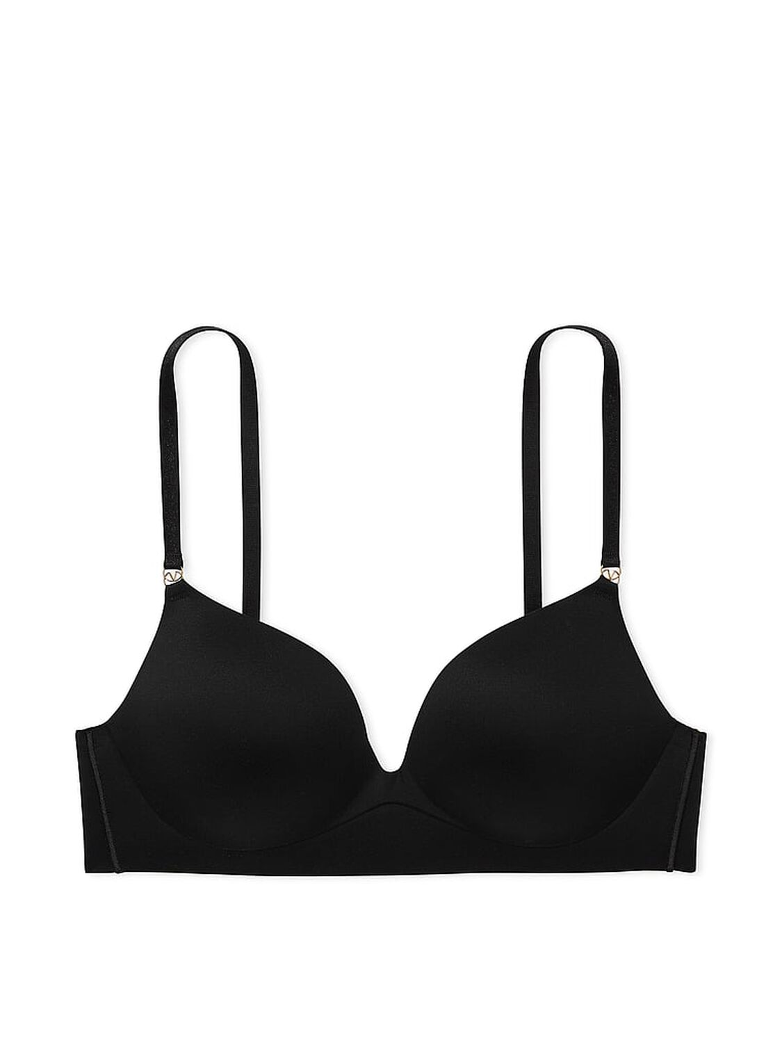 vs Dream Angels Smooth Wireless Push-Up Plunge Bra Black 3 of 4 