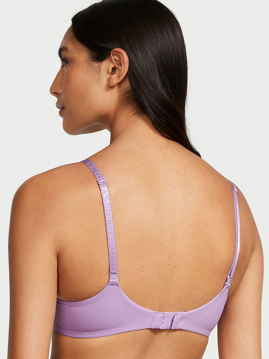 vs The T-Shirt Lightly Lined Micro-Rib Demi Bra Unicorn Purple 2 of 3 