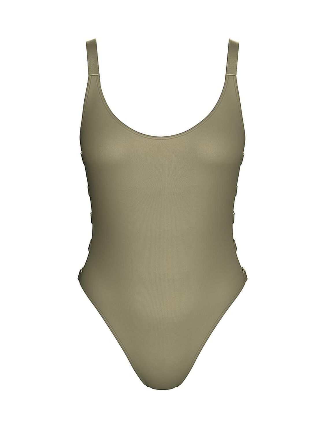 vs Victoria's Secret Swim Archives Sexy Cut-Out Scoop One-Piece Swimsuit Desert Cactus 3 of 3 