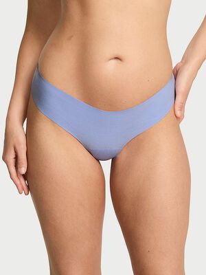 No-Show Mesh-Back Logo Thong Panty