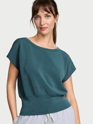 Featherweight Knit Short-Sleeve Top