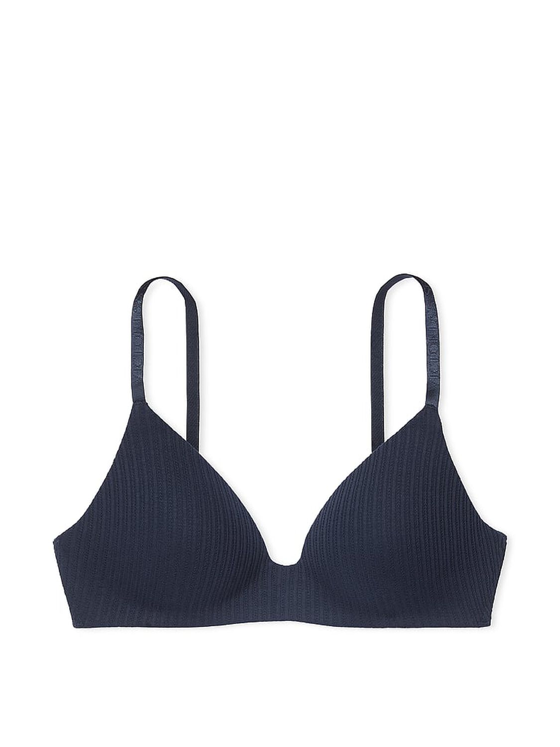 vs The T-Shirt Lightly Lined Pointelle Wireless Bra Noir Navy 3 of 4 